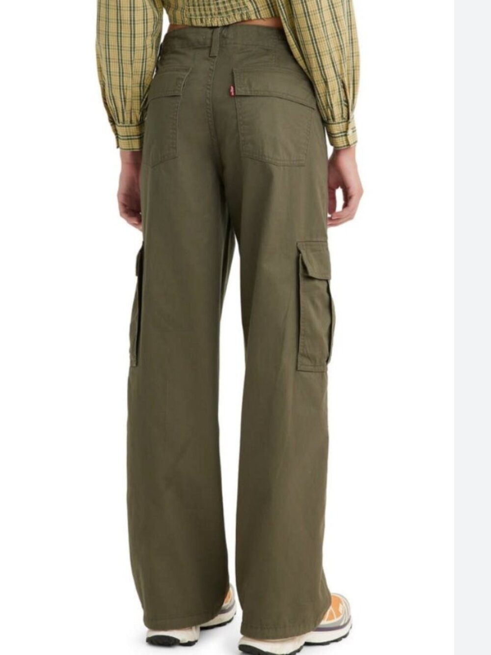 Levi's Womens 94 Baggy Cargo Pants Army Green Size 32